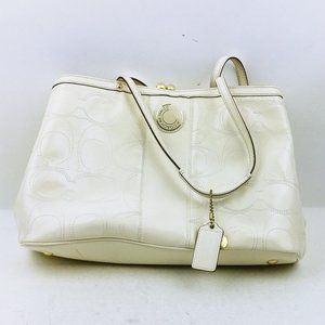 Coach Women's White Medium Hand Bag (PoshAP38)